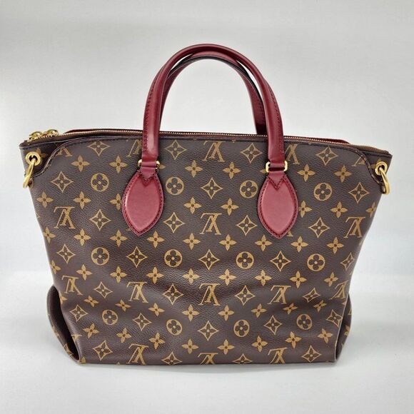 Louis Vuitton Flower Tote MM Monogram Canvas Shoulder Bag Super Mint Condition - Picture 4 of 9